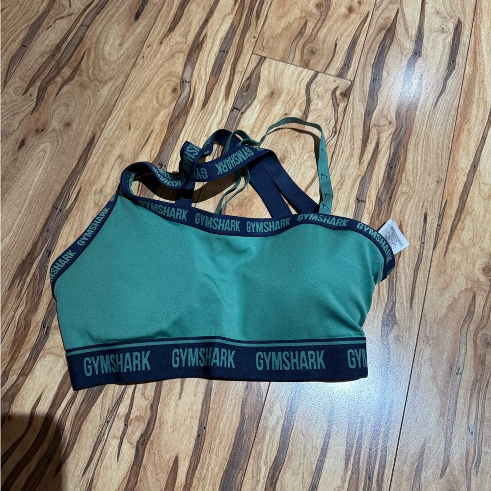 Gymshark Teal and Black Sports Bra